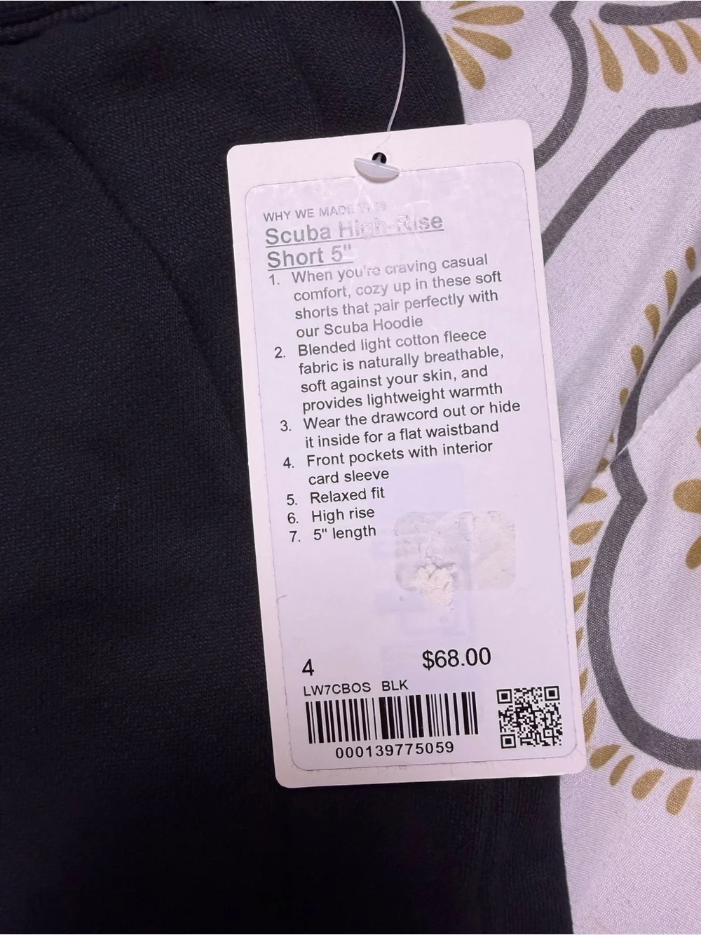 Lululemon NWT Scuba High-Rise Shorts 5” Black Size 4